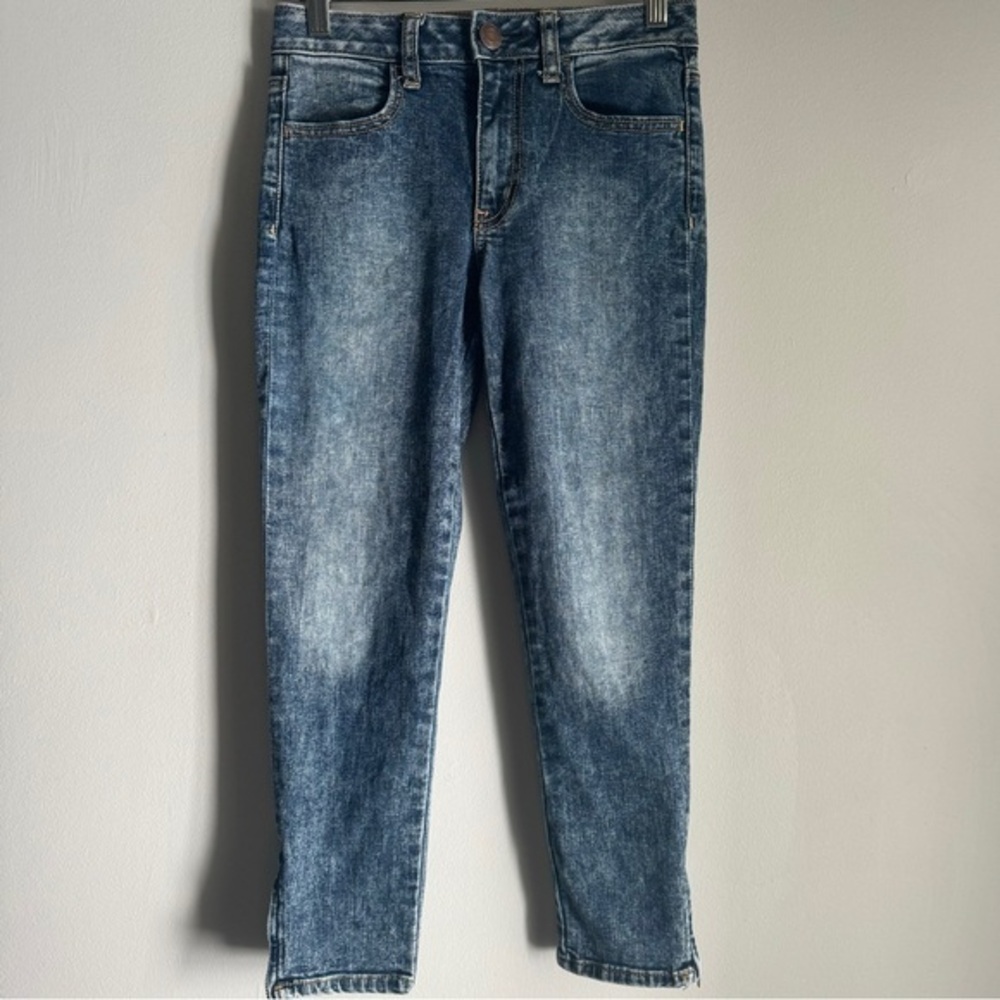 American Eagle Hi-Rise Jegging Crop Super Stretch Zipper Ankle Size 0